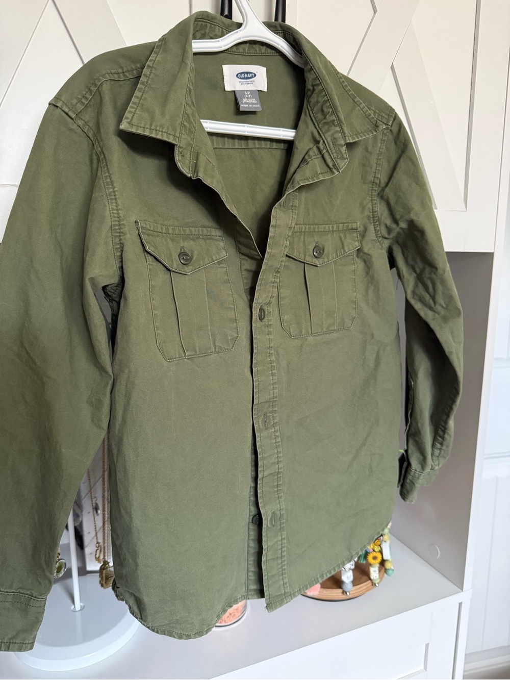 Old Navy Olive Green Button-Down Shirt